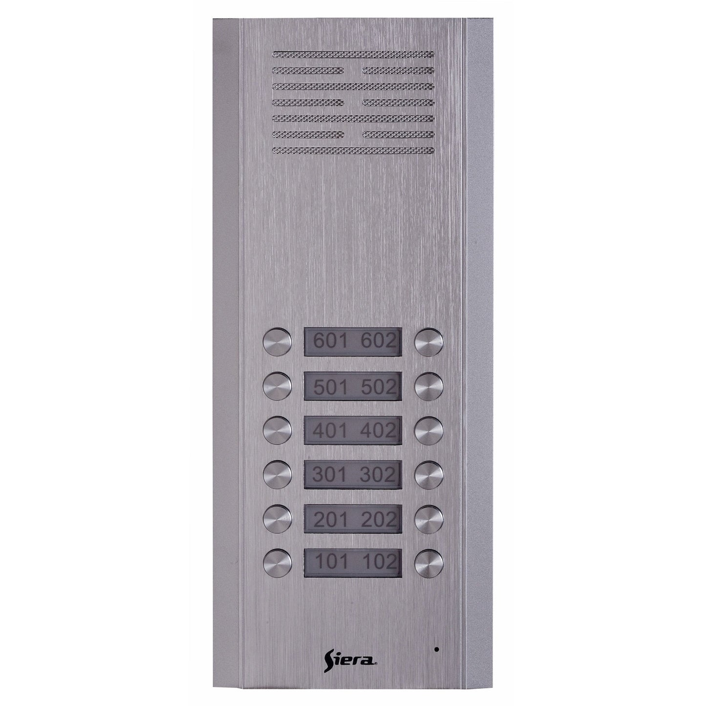 Panel metalico de embutir de 12 pulsadores - Sistema 300